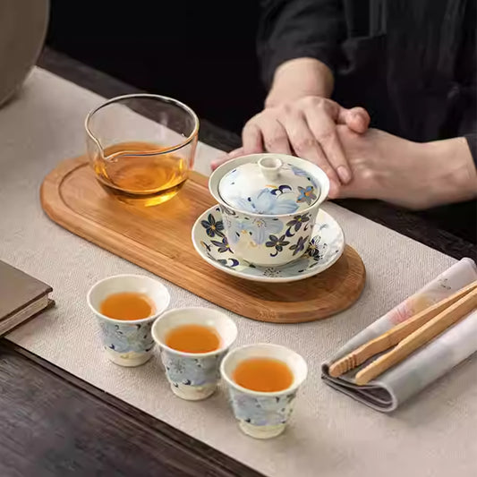 Ceramic - Linglan Lily Portable Tea Set 160ml Chaliland