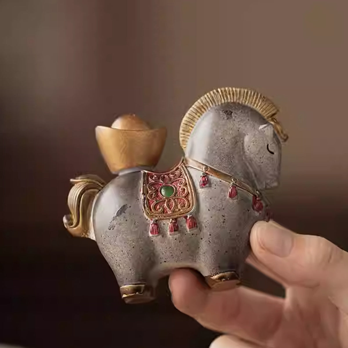 Resin - Chinese Auspicious Horse - Riding on it means getting rich soon Chaliland