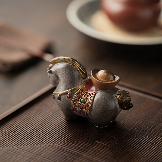 Resin - Chinese Auspicious Horse - Riding on it means getting rich soon Chaliland