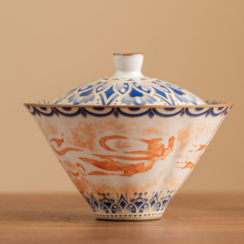 Dunhuang Flying Apsaras Ceramics Gaiwan Chaliland