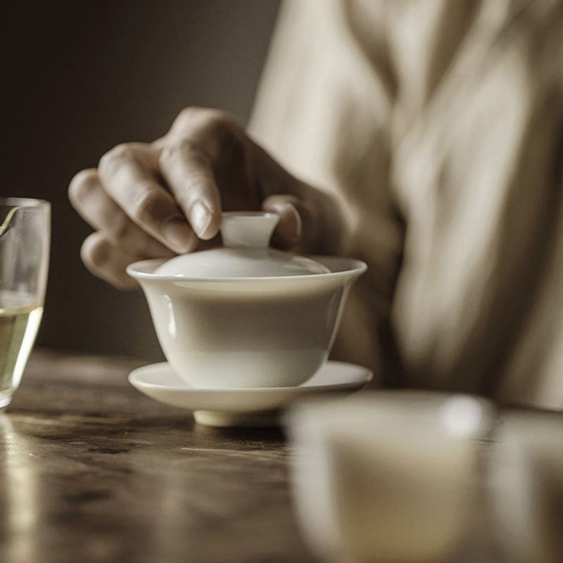 Elegant Jade White Porcelain 100ml Gaiwan Chaliland