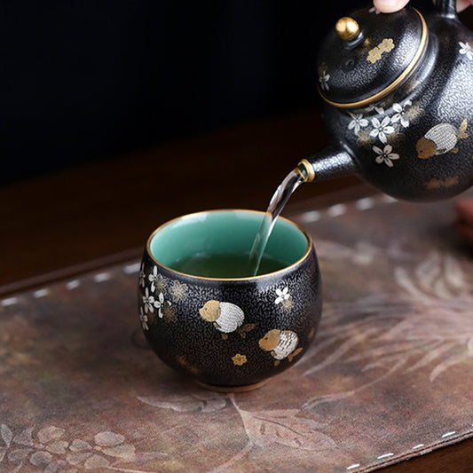 Gilded Tianmu - Abundance of Wealth - One Dragon Egg Cup, 100ml Chaliland