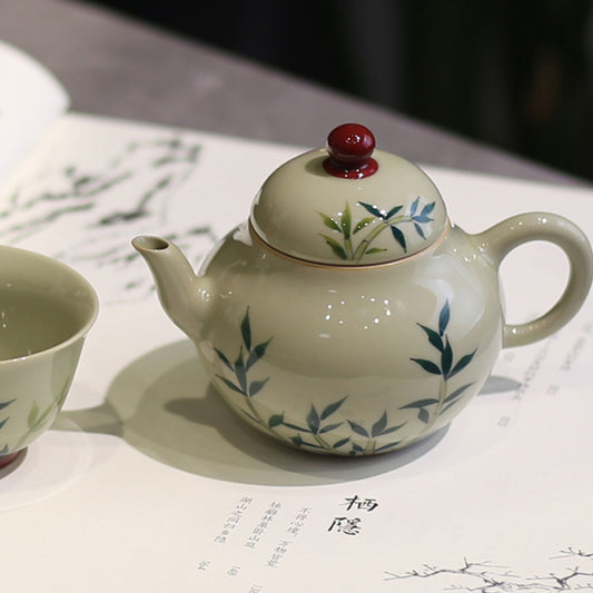 Ceramic - Hand-painted Color Bamboo - Small Workpiece Pot 120ml Chaliland