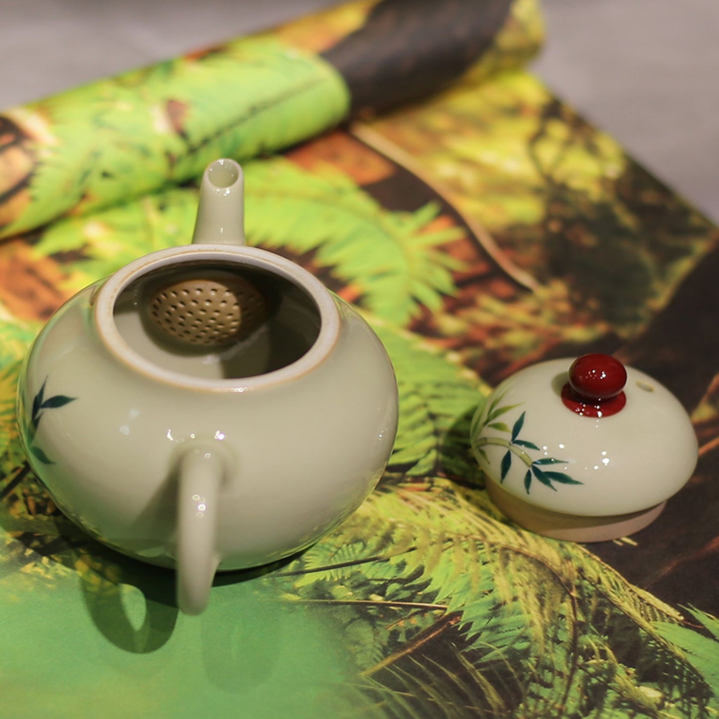 Ceramic - Hand-painted Color Bamboo - Small Workpiece Pot 120ml Chaliland