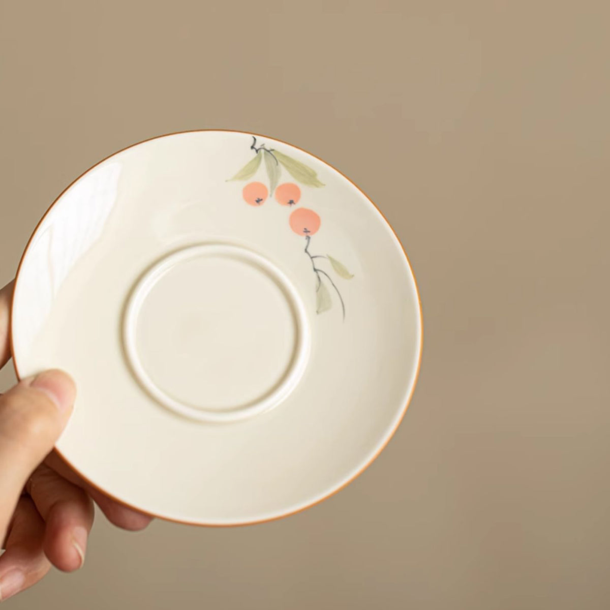 Hand-painted Persimmons With Auspicious Meanings Gaiwan 120ml Chaliland