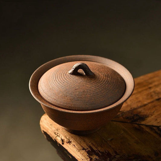 Handmade Unglazed Aged Rock Clay Chan Ding 80ml Gaiwan Chaliland