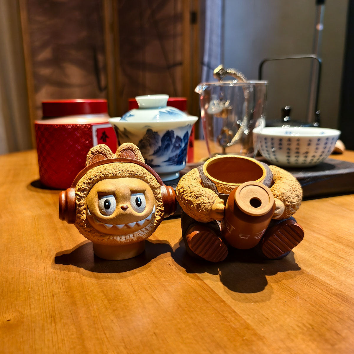 Handmade LABUBU Purple Clay Teapot Chaliland