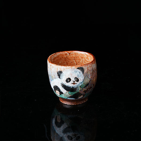 Shinoyaki-Jade Stick Panda Teacup Chaliland