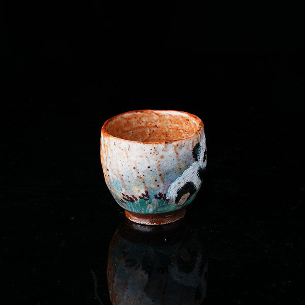 Shinoyaki-Jade Stick Panda Teacup Chaliland