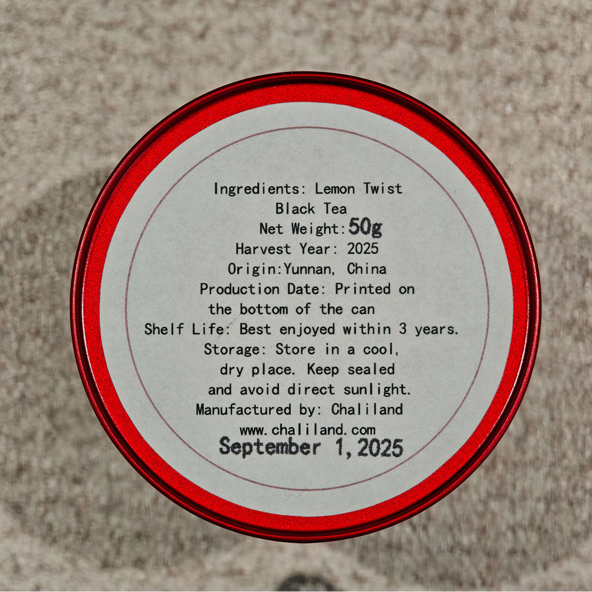 Lemon Twist Black Tea 50g Chaliland