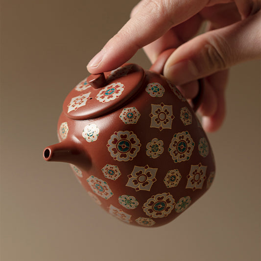 Purple clay - Pagoda Flower tea pot - 130ML Chaliland