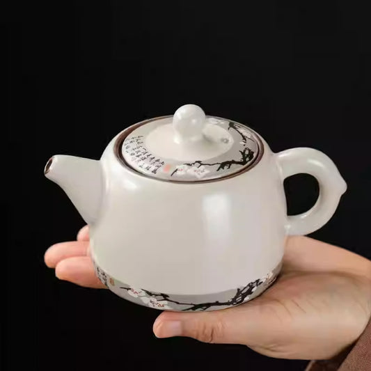 Ru Kiln-Plum Blossom Well-Fence Teapot 280ml Chaliland