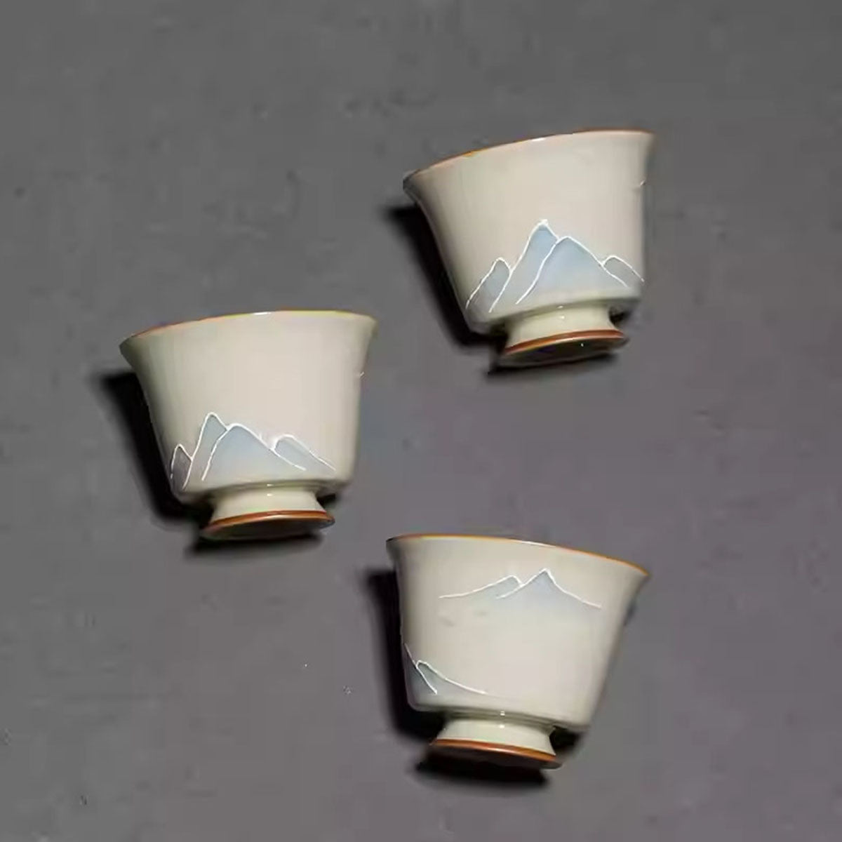 Wood Ash Hand-painted landscape teacup 40ml Chaliland
