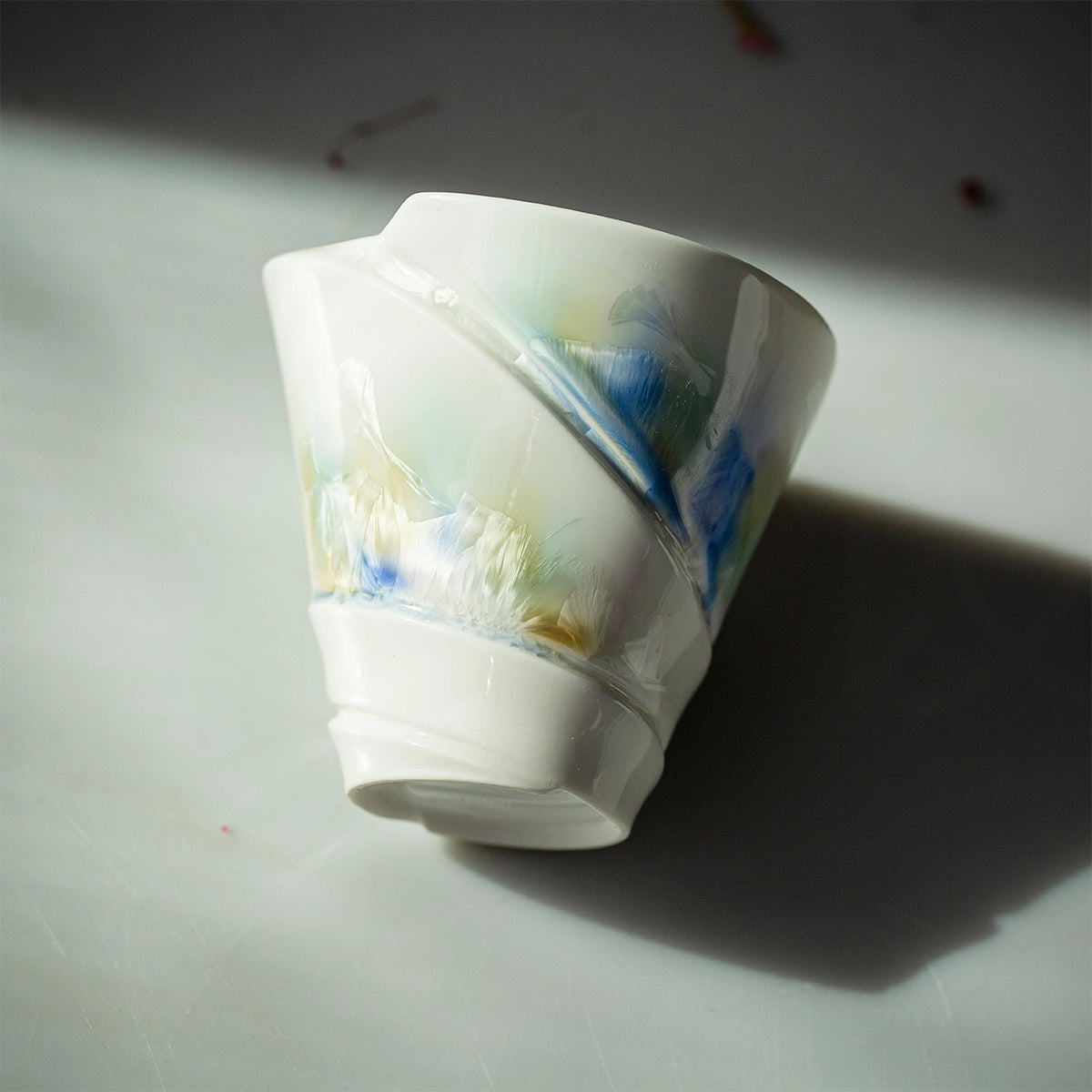 iridescent crystal glaze handheld cup-250ml