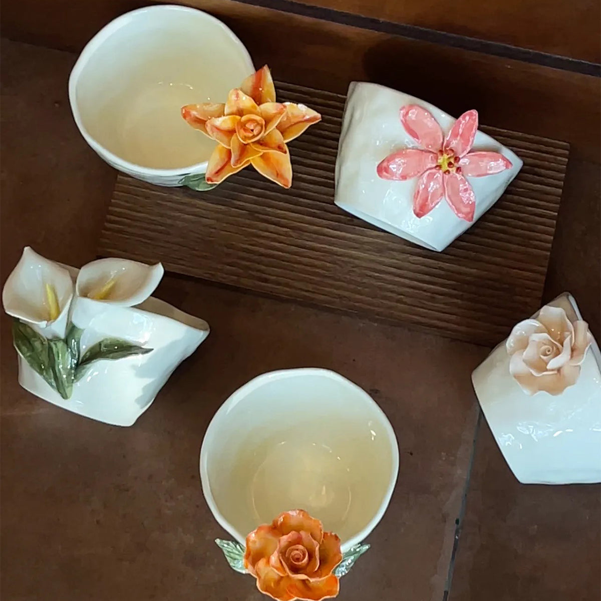 3D ceramic flower tea cup Chaliland