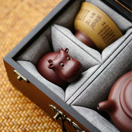 Antique-Style Teapot, Cup, and Tea Pet Gift Set Chaliland