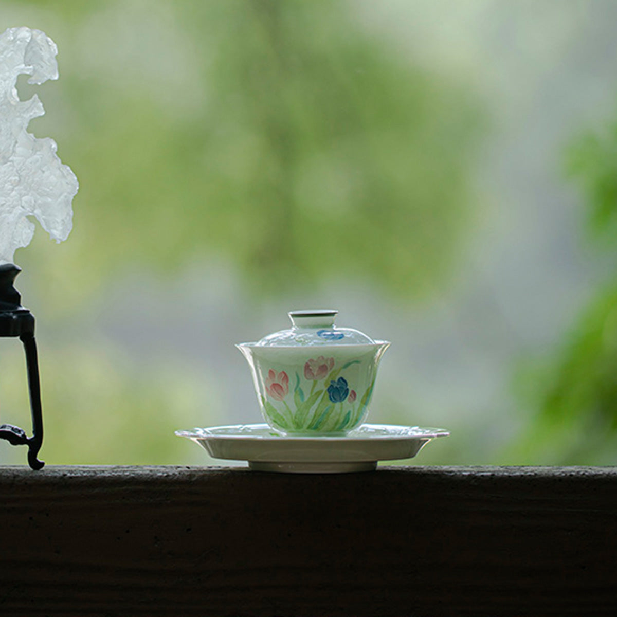 [Porcelain]Arita Ware Tulip Aotoki Gaiwan 100ml Chaliland