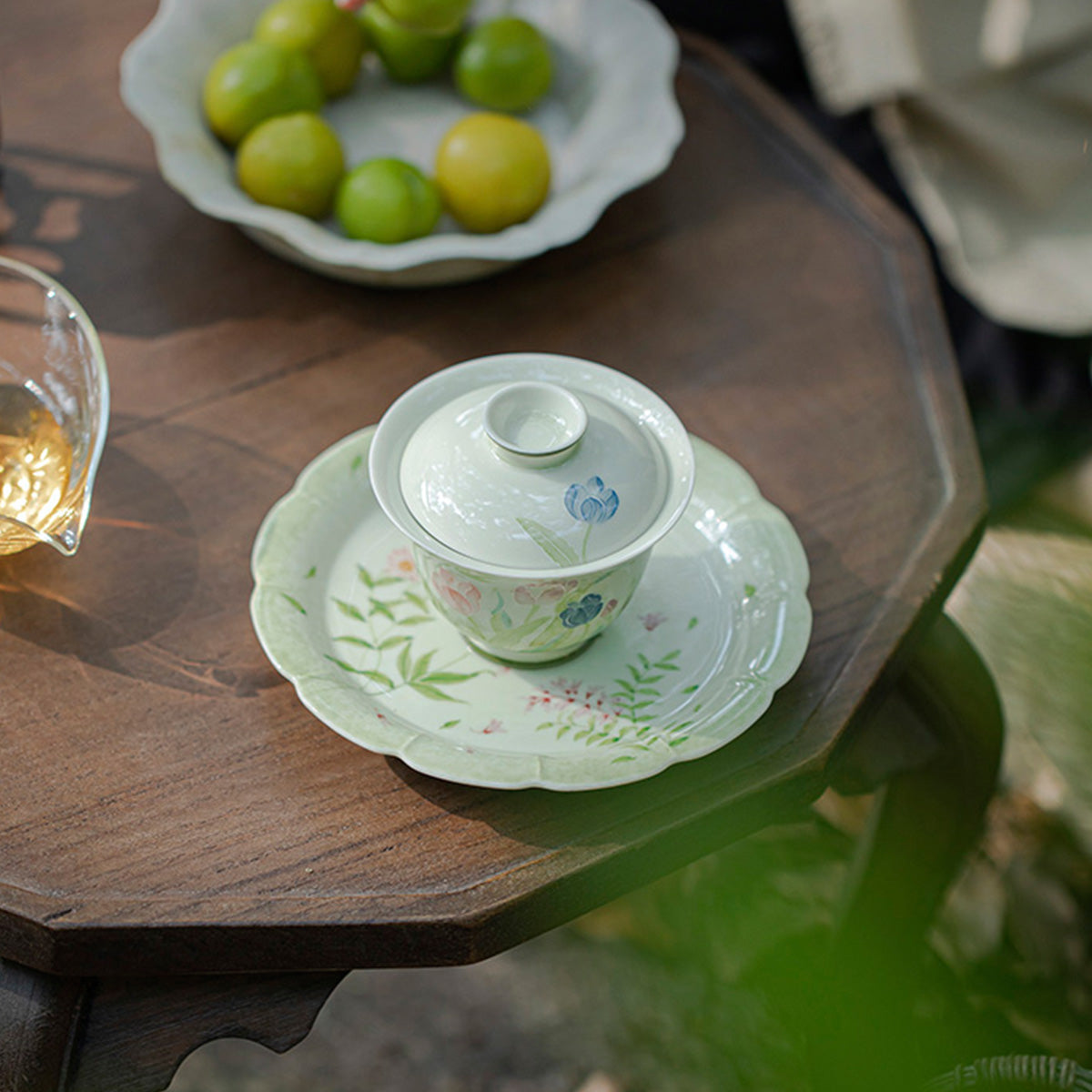 [Porcelain]Arita Ware Tulip Aotoki Gaiwan 100ml Chaliland