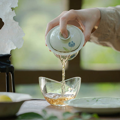 [Porcelain]Arita Ware Tulip Aotoki Gaiwan 100ml Chaliland