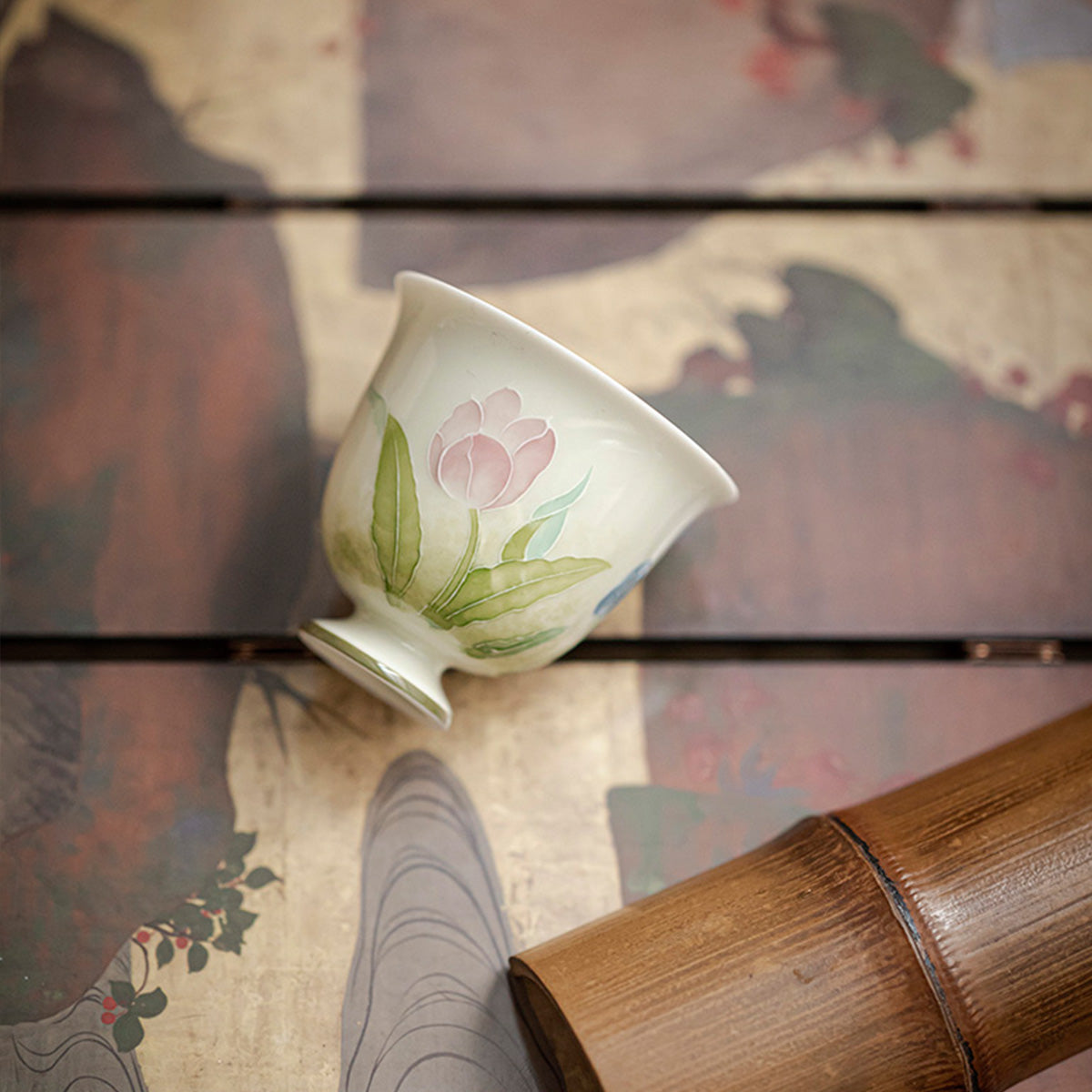[Porcelain]Arita Ware Tulip Qingru Teacup 55ml Chaliland
