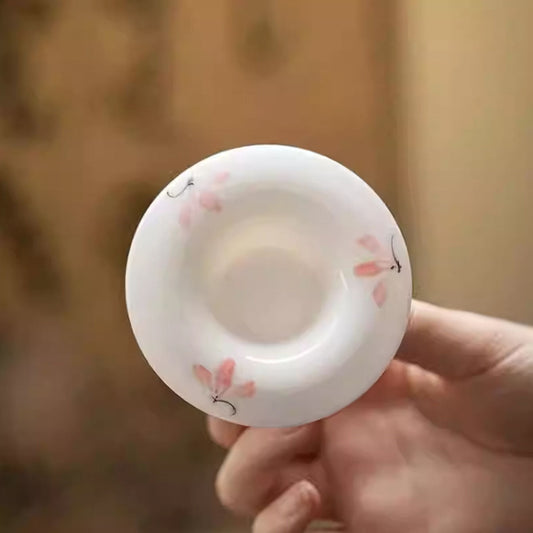 [Porcelain]Autumn Water Orchid Porcelain Teacup Chaliland