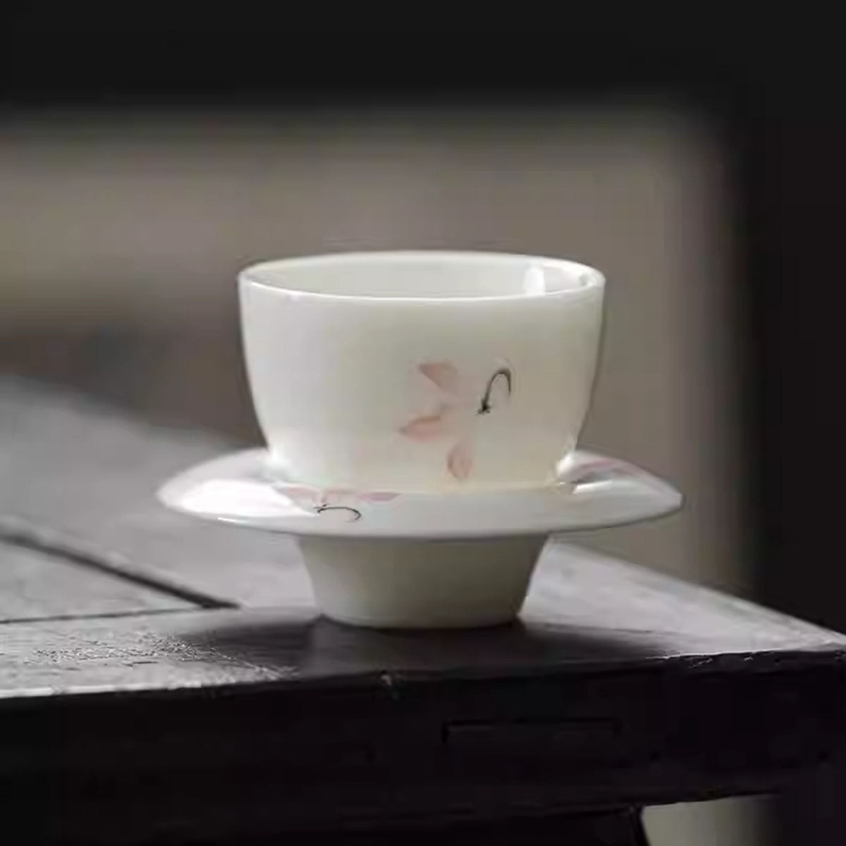 [Porcelain]Autumn Water Orchid Porcelain Teacup Chaliland