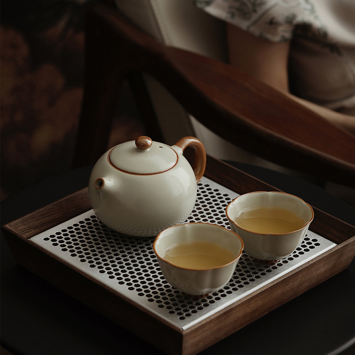 Ru Kiln-Beige Ru Kiln Xi Shi Teapot 250ml Chaliland