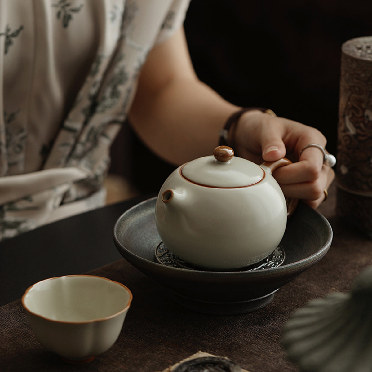 Ru Kiln-Beige Ru Kiln Xi Shi Teapot 250ml Chaliland