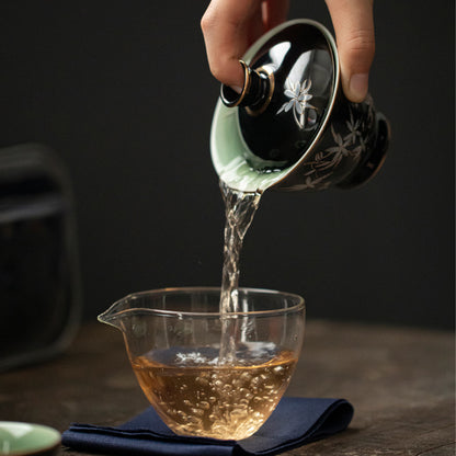 porcelain-Black Walnut Blossom Portable Tea Set Chaliland