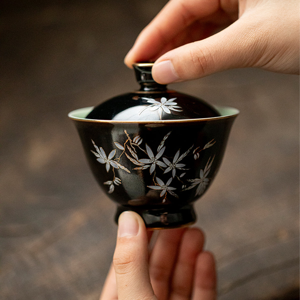 porcelain-Black Walnut Blossom Portable Tea Set Chaliland