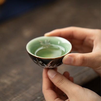porcelain-Black Walnut Blossom Portable Tea Set Chaliland