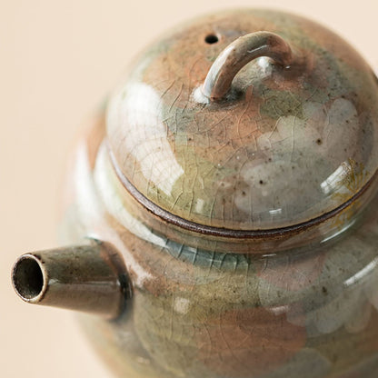 [Porcelain]Borneol Glaze Hand-painted Daisy Teapot 130ml Chaliland