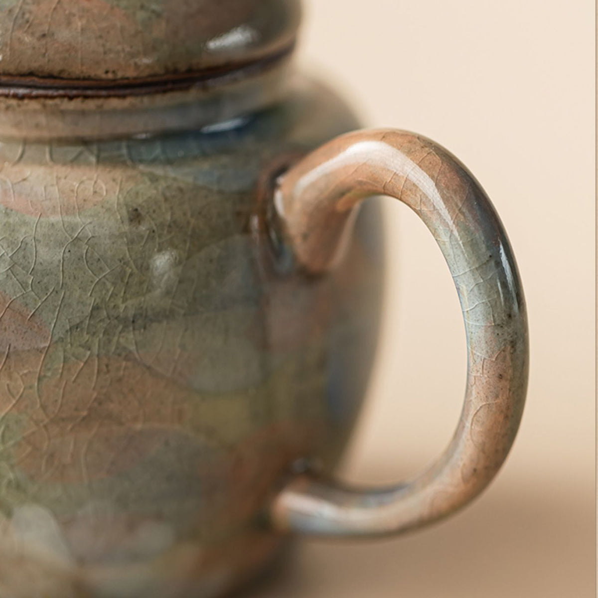 [Porcelain]Borneol Glaze Hand-painted Daisy Teapot 130ml Chaliland