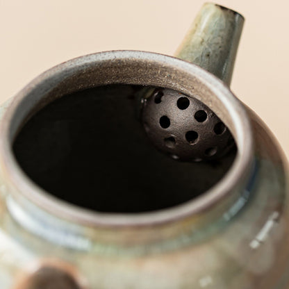 [Porcelain]Borneol Glaze Hand-painted Daisy Teapot 130ml Chaliland