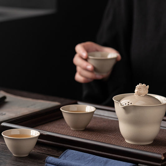 Burnt plant ash xiaoshi travel tea set Chaliland