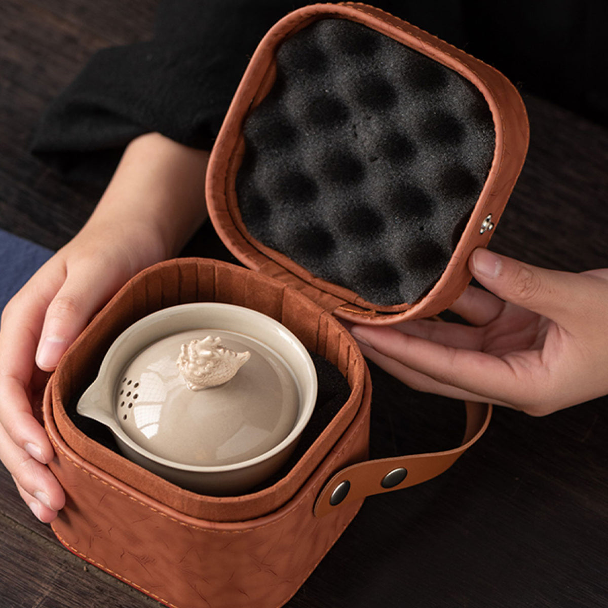 Burnt plant ash xiaoshi travel tea set Chaliland