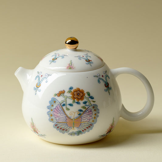 Ceramic - Butterfly Dancing Among Flowers Xi Shi Vase - 100ml Chaliland