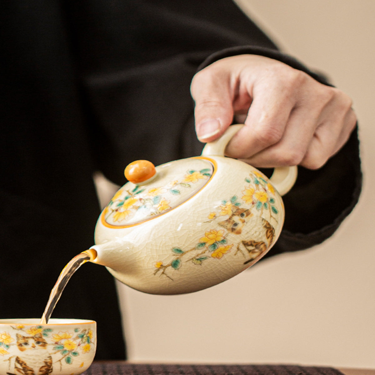 Ceramic - Cute Cat Xishi Vase - 200ml Chaliland