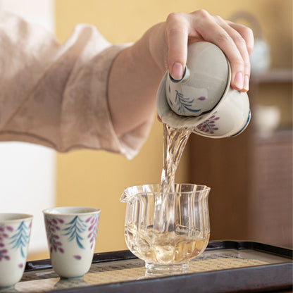 Ceramic - Hand-painted Wisteria Flower Chaliland