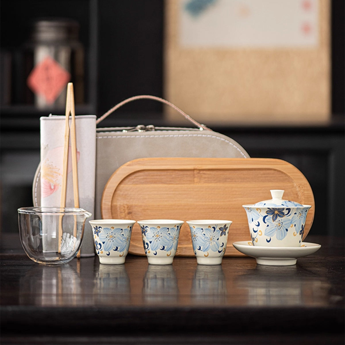 Ceramic - Linglan Lily Portable Tea Set 160ml Chaliland