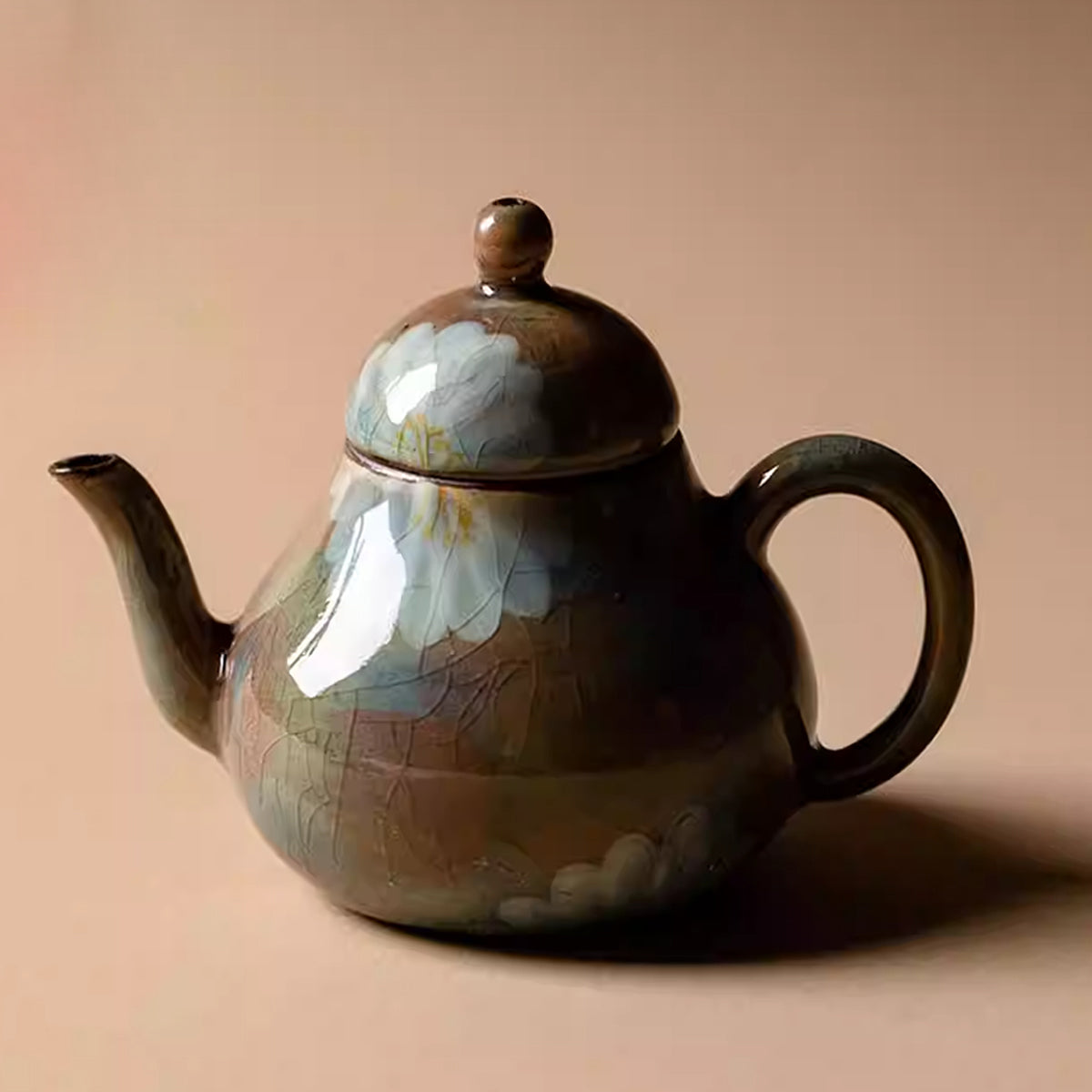 Ceramic - Menthol Glaze - Daisies - Siting Pot - 100ml Chaliland