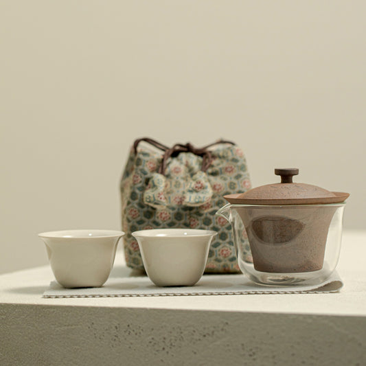 Ceramic - Old Clay Pot and Two Cups Chaliland