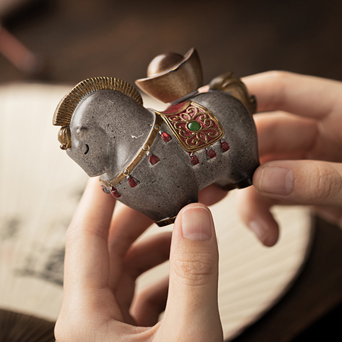 Resin - Chinese Auspicious Horse - Riding on it means getting rich soon Chaliland