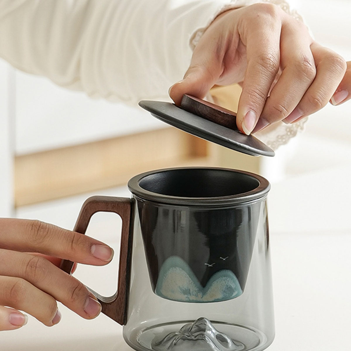 Glass-Chongshan Glass Tea Infuser Bottle 450ml Chaliland