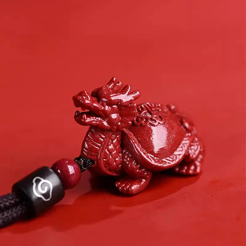 Cinnabar Dragon Turtle Pendant2