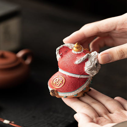 Resin-Color-changing tea pet, the lion of fortune and prosperity. Chaliland