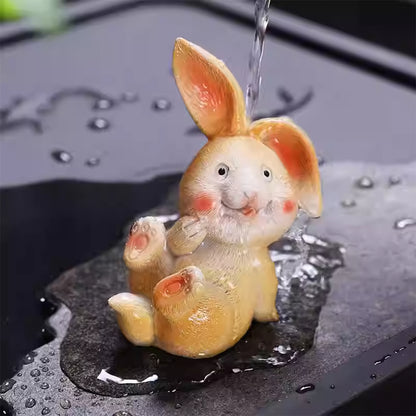 Resin-Color-changing tea pet cute rabbit Chaliland