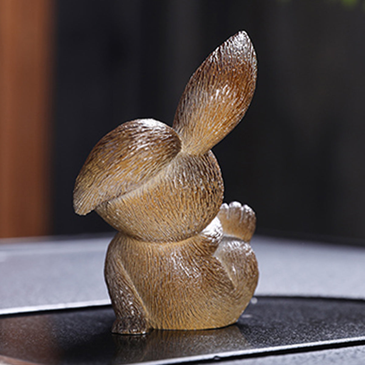 Resin-Color-changing tea pet cute rabbit Chaliland