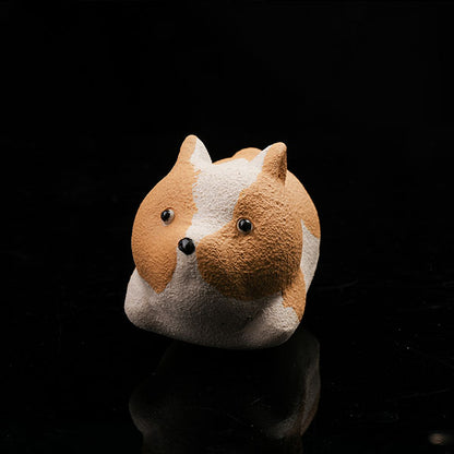 This is a running Corgi tea pet.