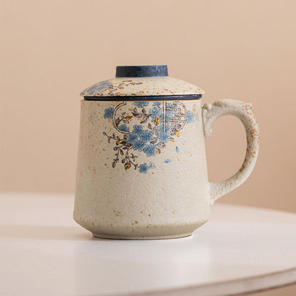 Porcelain-Creative Firestone Red Window Pattern Tea Infuser Cup 400ml Chaliland